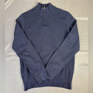Robert Graham Men’s Quarter Zip Pullover Sweater Navy Blue Size Medium